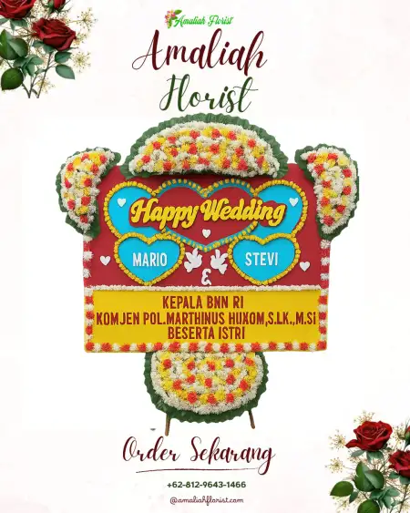 Papan Bunga Pernikahan Sitanggal